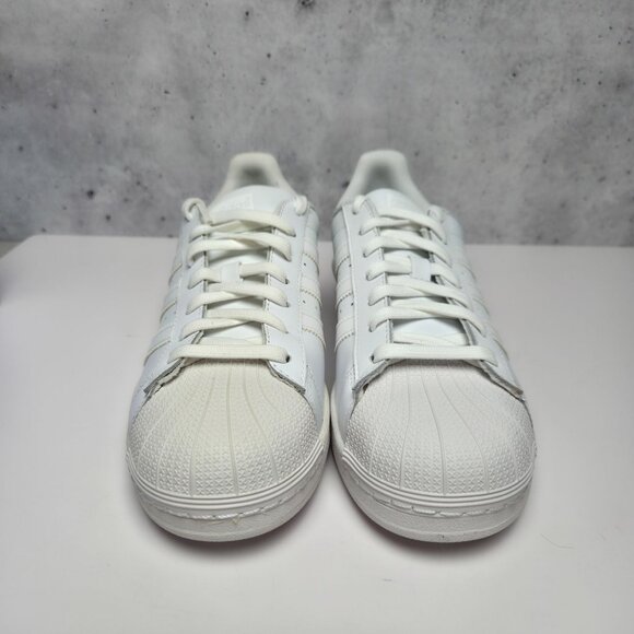 Adidas Originals Superstar Sneakers White Mens 9 B27136 New Display Yellowing - Picture 3 of 12